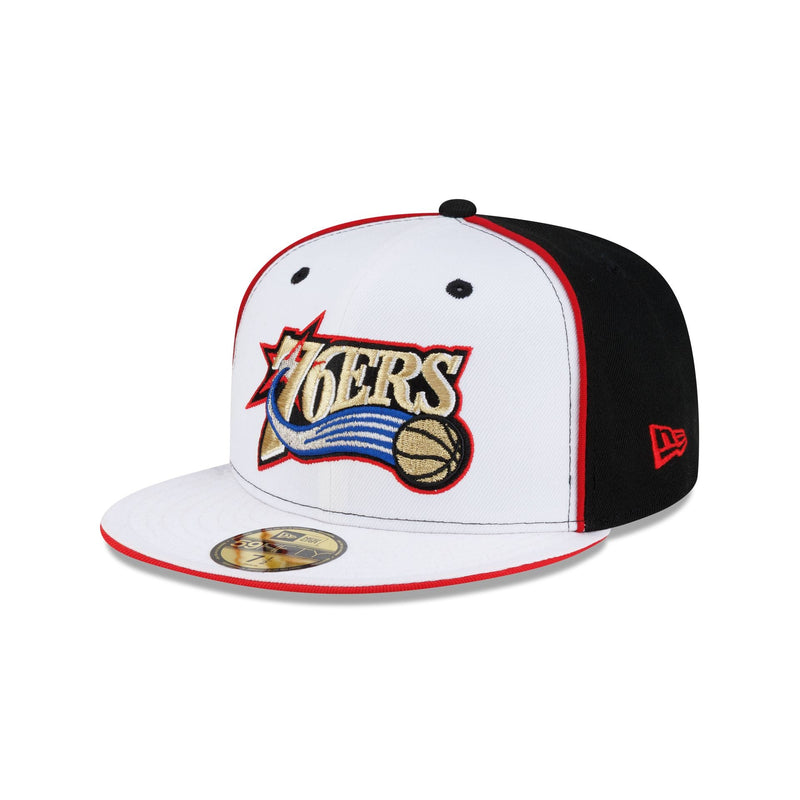 Philadelphia 76ers Hardwood Classics 2000s Optic White Flip 59FIFTY Fitted Hat