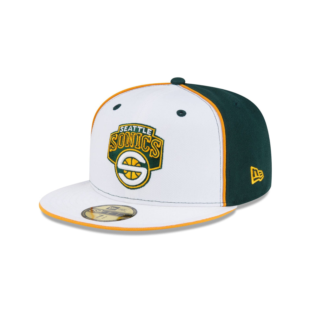 Seattle SuperSonics Hardwood Classics 2000s Optic White Flip 59FIFTY Fitted Hat
