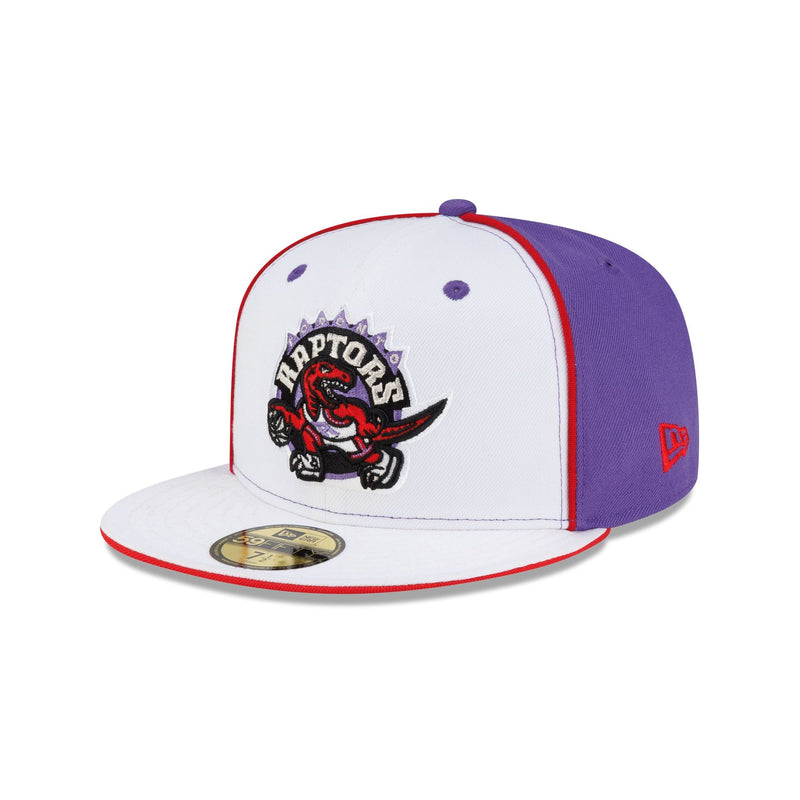Toronto Raptors Hardwood Classics 2000s Optic White Flip 59FIFTY Fitted Hat