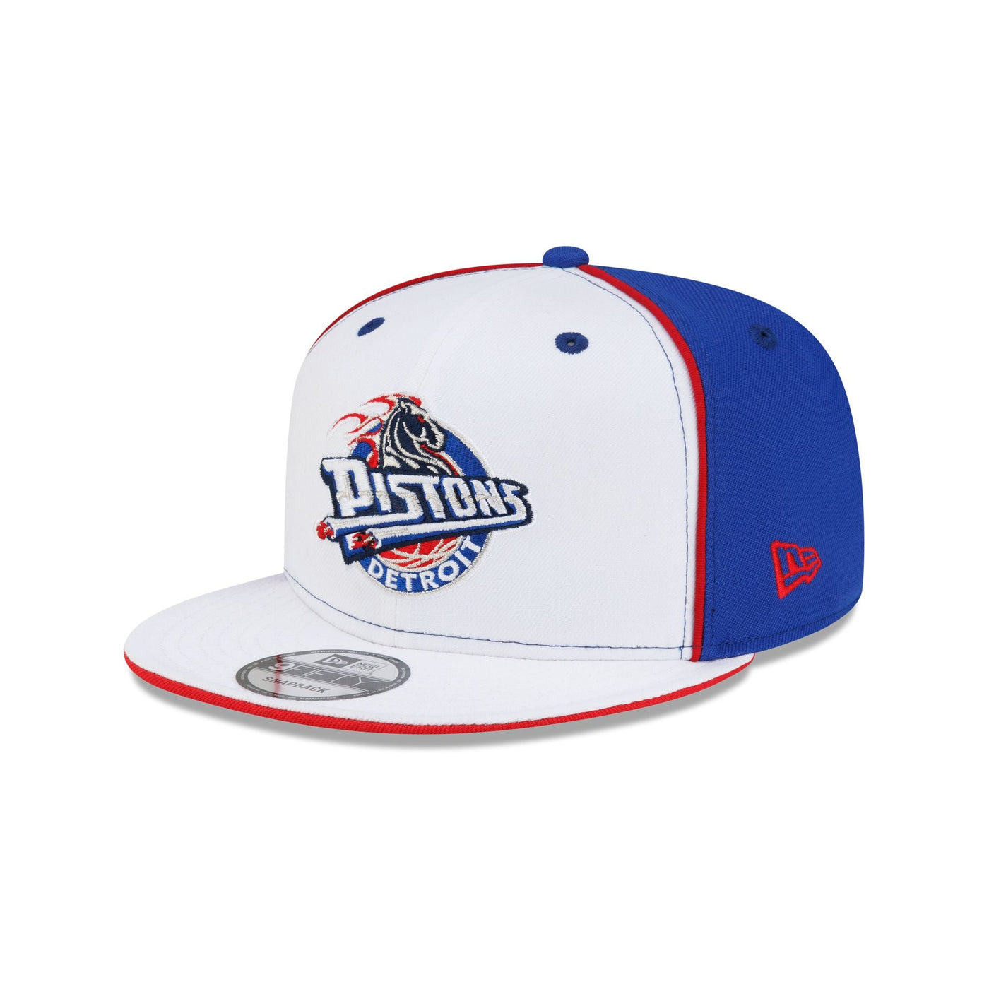 Detroit Pistons Hardwood Classics 2000s Optic White Flip 9FIFTY Snapback Hat