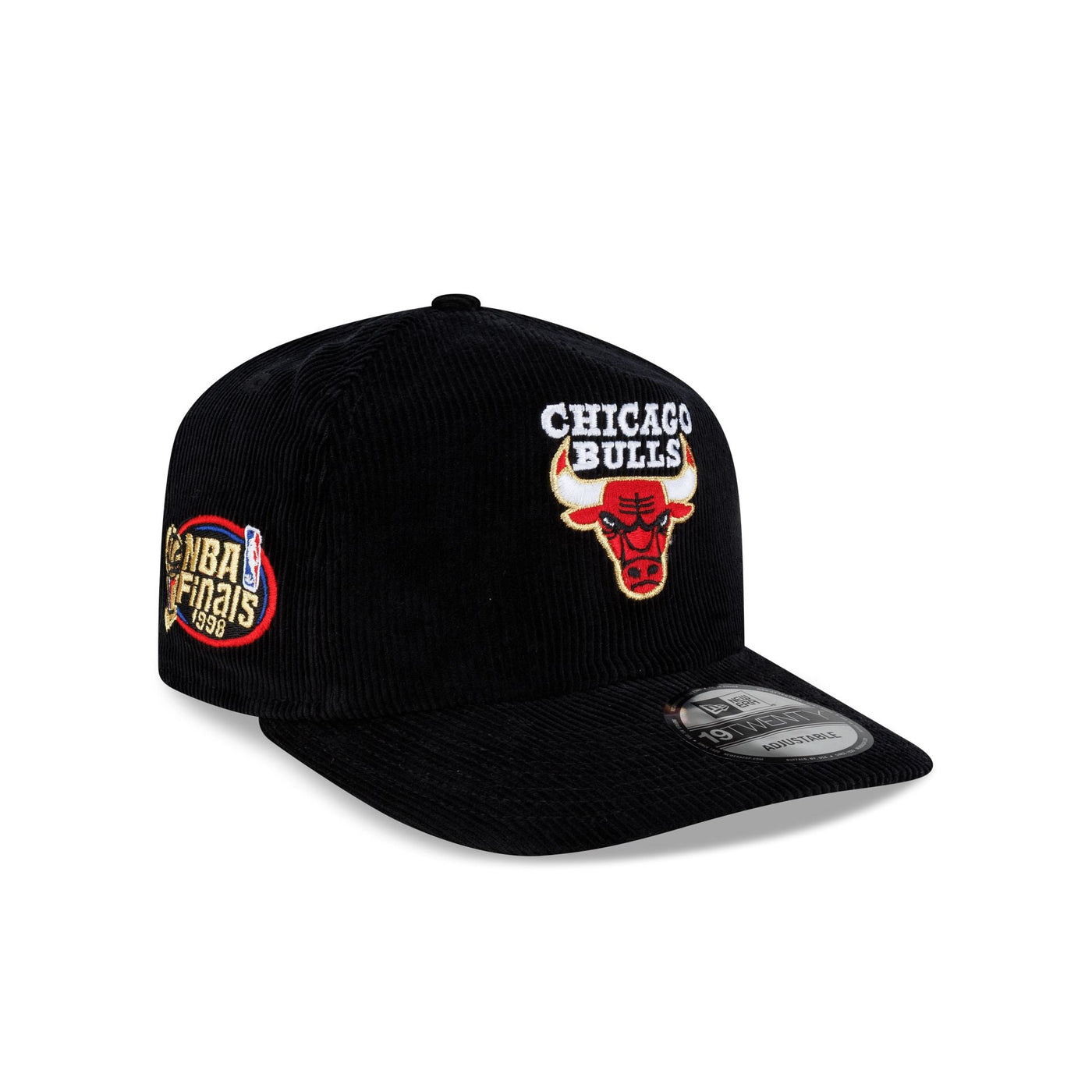Chicago Bulls 1998 Finals Black & Gold Corduroy 19TWENTY Adjustable Hat