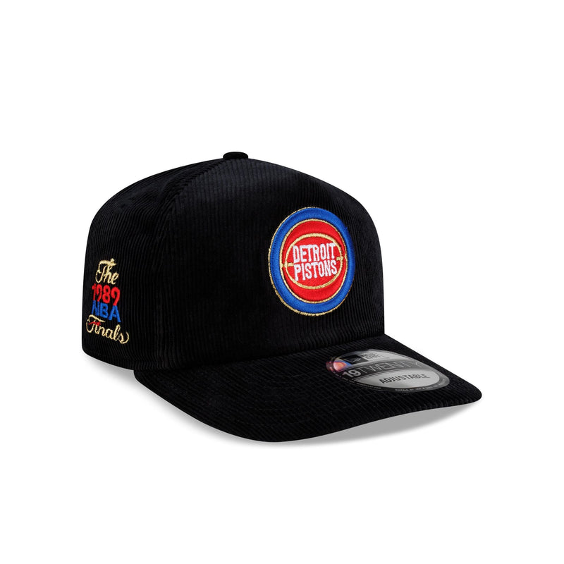 Detroit Pistons 1989 Finals Black & Gold Corduroy 19TWENTY Adjustable Hat