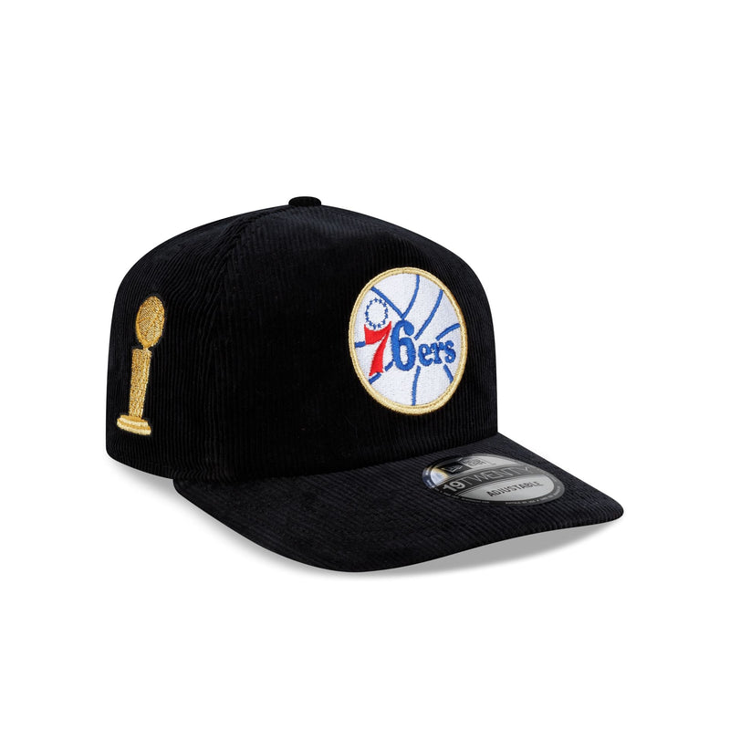 Philadelphia 76ers 1983 Finals Black & Gold Corduroy 19TWENTY Adjustable Hat