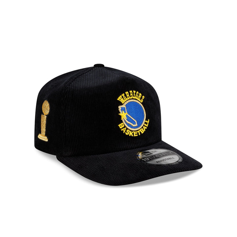 Golden State Warriors 1975 Finals Black & Gold Corduroy 19TWENTY Adjustable Hat