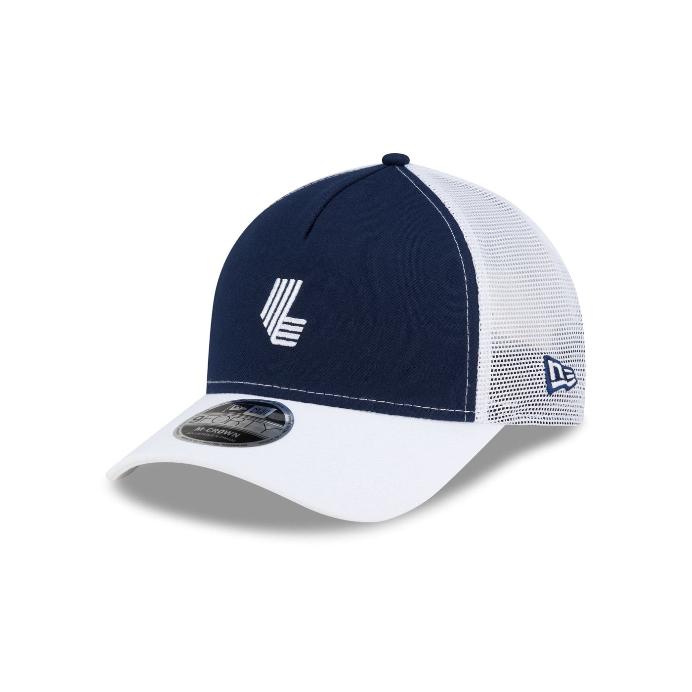 LIV Golf Navy 9FORTY M-Crown Trucker Hat