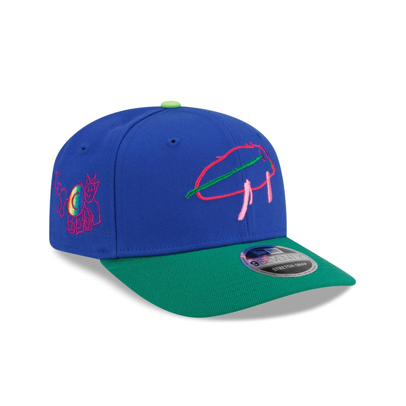 Buffalo Bills Billustration by Caleb 9SEVENTY Stretch-Snap Hat