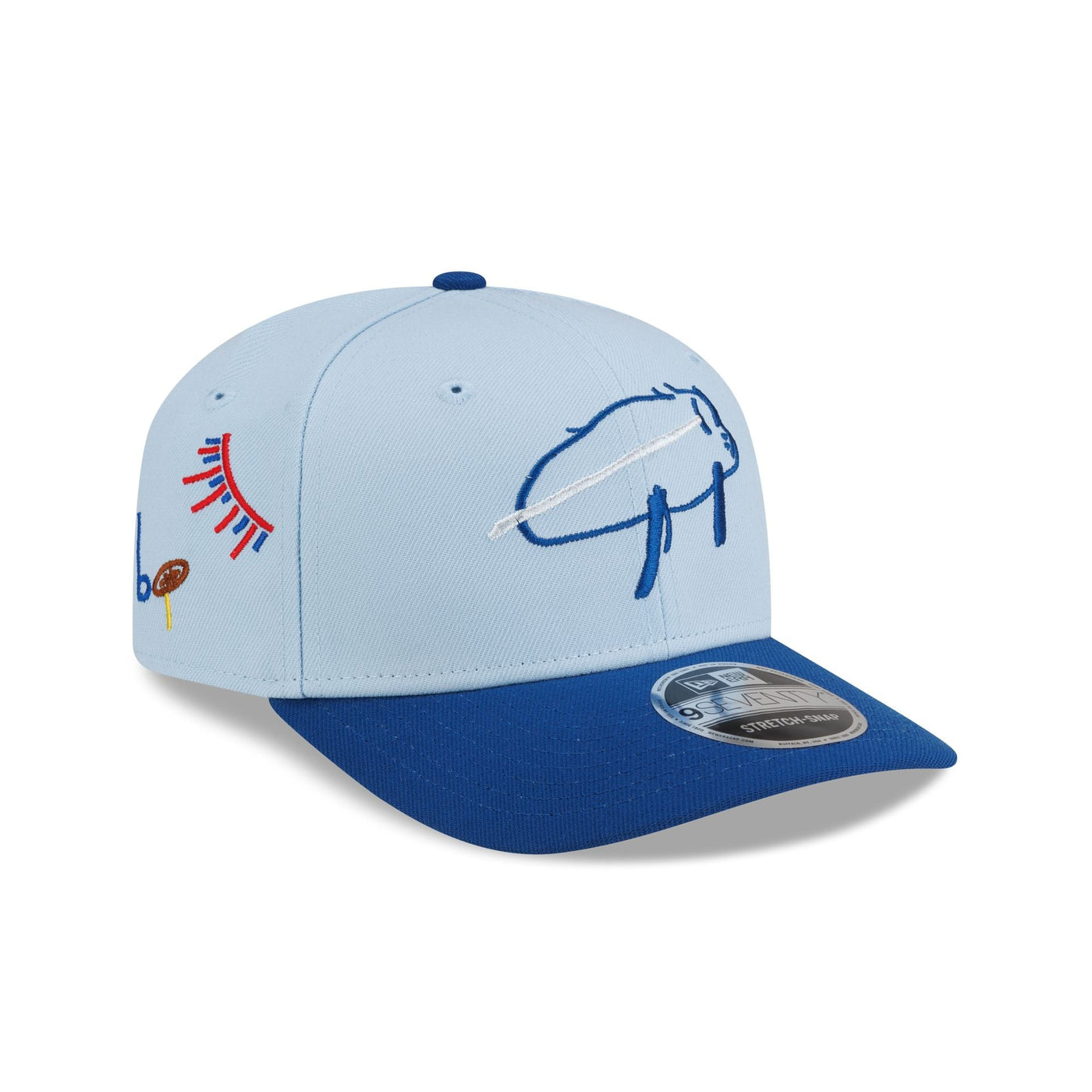 Buffalo Bills Billustration by Grace 9SEVENTY Stretch-Snap Hat