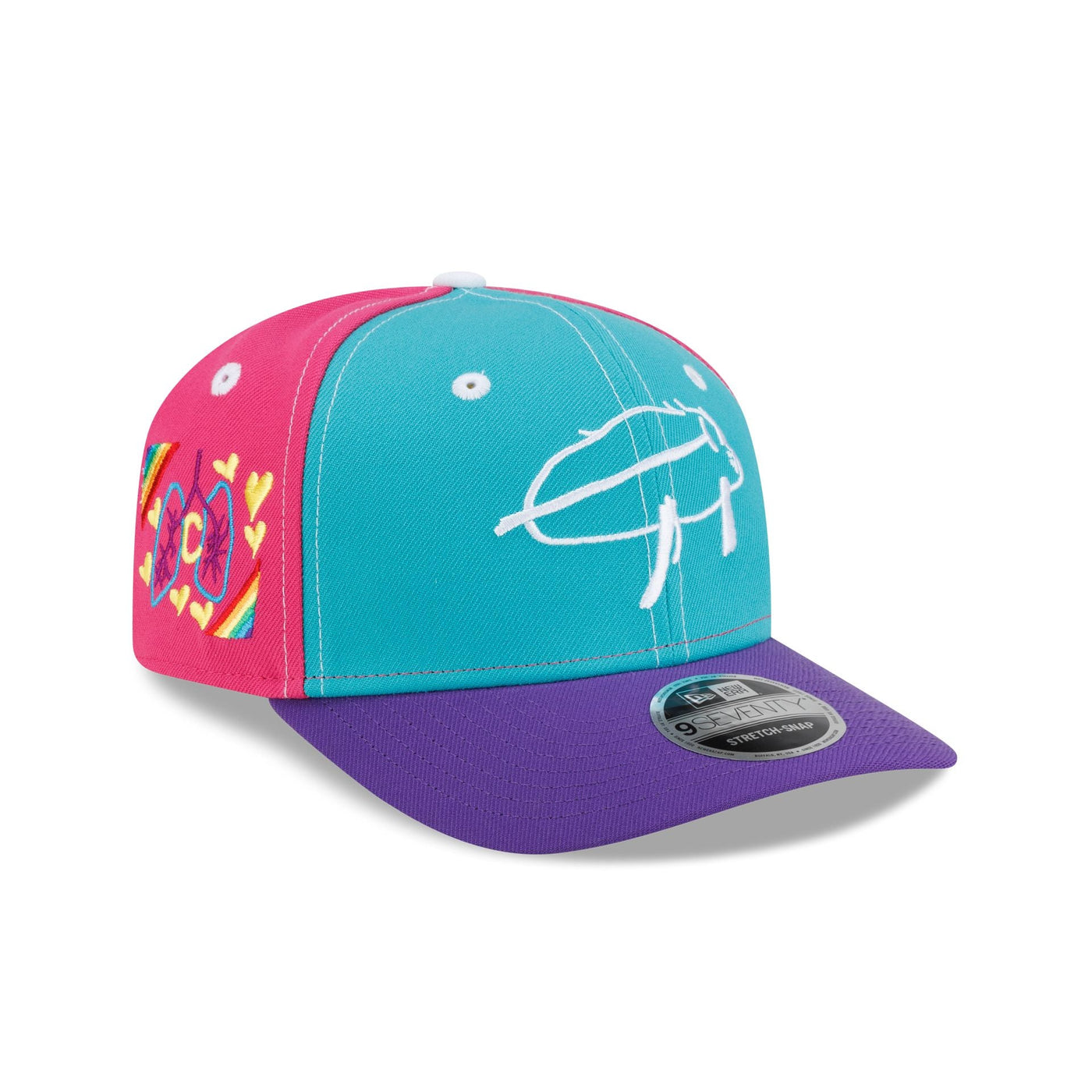 Buffalo Bills Billustration by Charlotte 9SEVENTY Stretch-Snap Hat